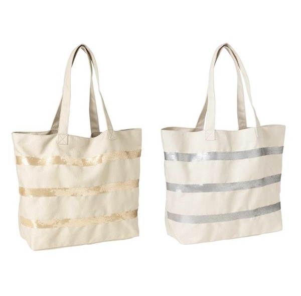 Stripe Canvas Tote Bags